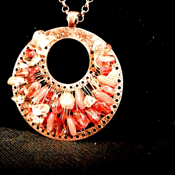 ⚓Brass and red stone necklace from Fashion Bug - Picture 3 of 6